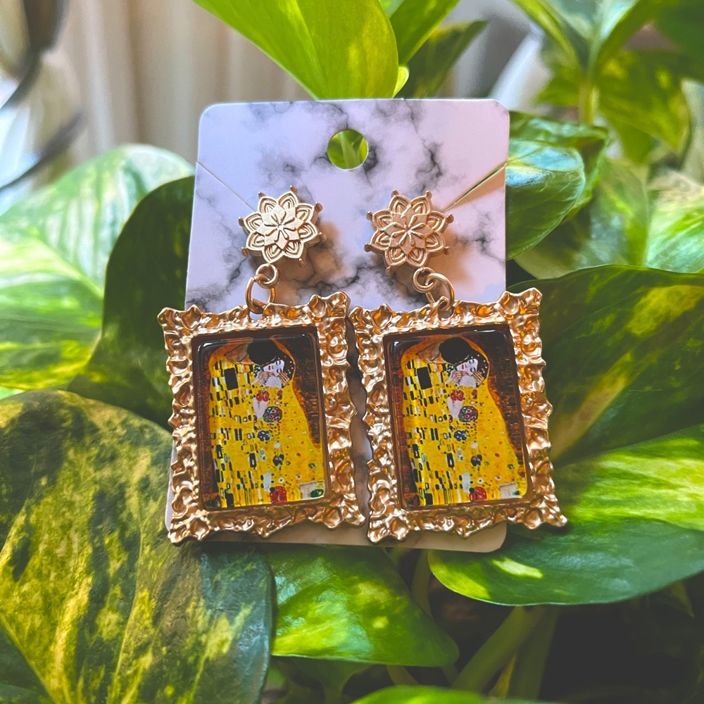 The art earrings